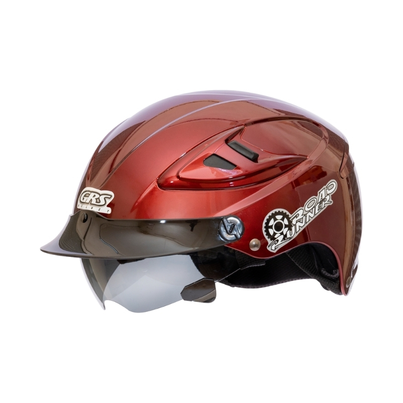 Mũ bảo hiểm 1/2 đầu kính âm GRS A966 - MBH nửa đầu 1 kính chắn gió, lòng nón sâu, lót tháo rời, chịu va đập