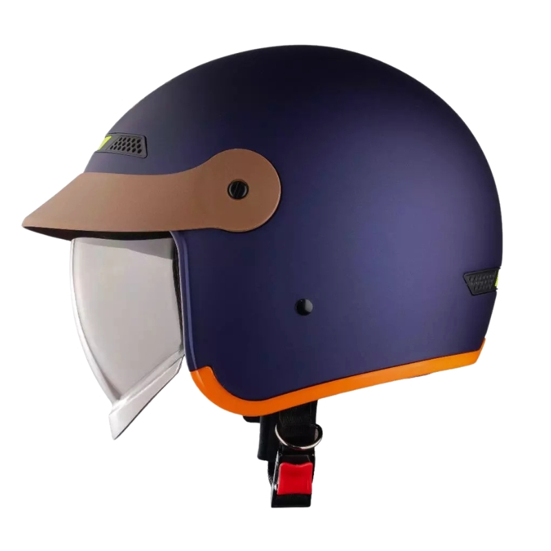 Mũ bảo hiểm 3/4 đầu GXT 139 kính âm - MBH chuẩn an toàn, tích hợp dải phản quang, phong cách retro, cá tính