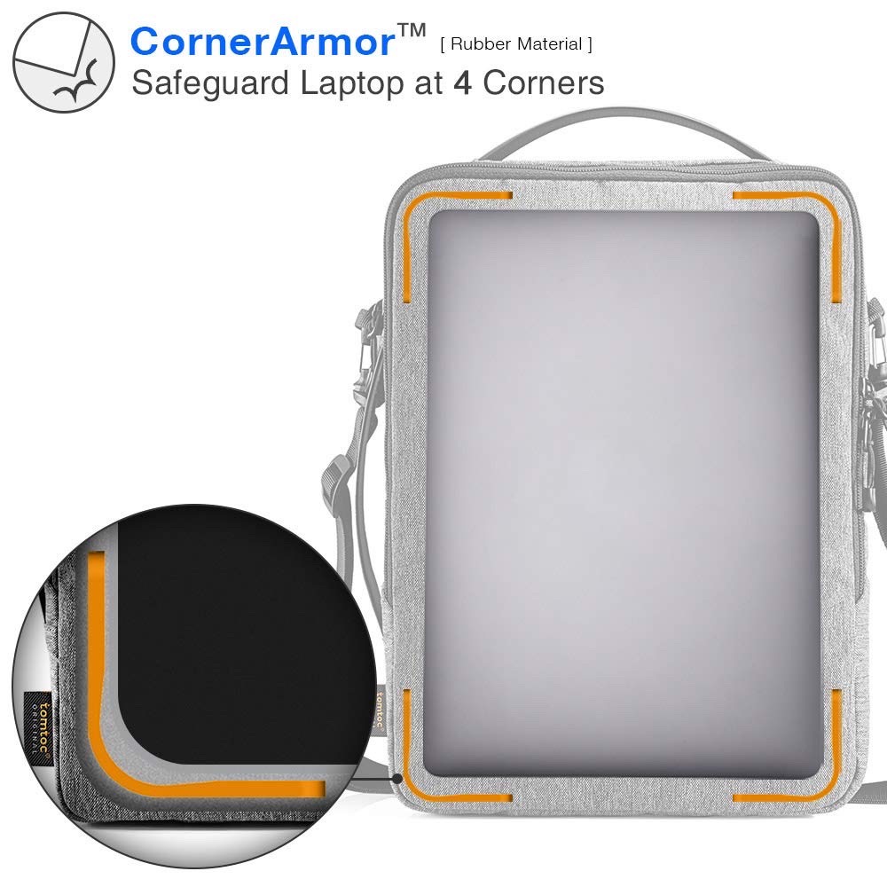 Túi Đeo Chéo TOMTOC Urban Shoulder Bags Gray Macbook Ultrabook 13 14 inch A04D2G3 / 15 16 inch H14-E02G
