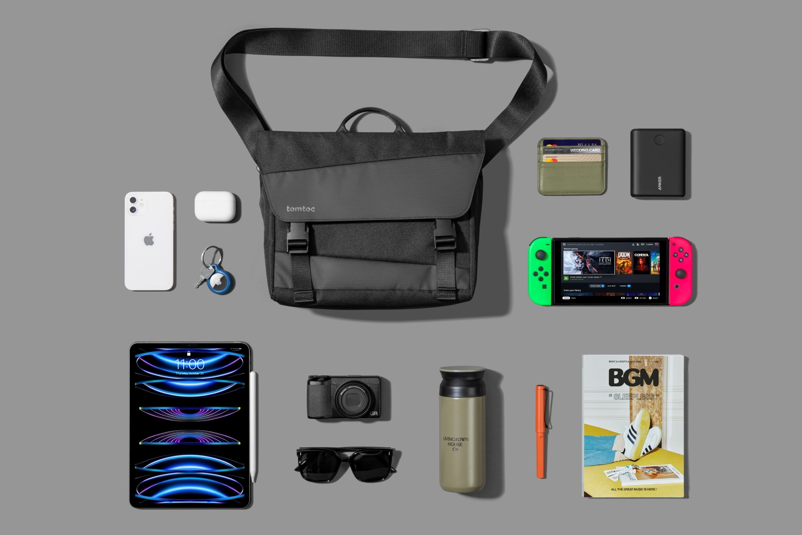 TÚI ĐEO CHÉO TOMTOC (USA) SLASH-T27 SHOULDER BAG METEORITE T27S1D1