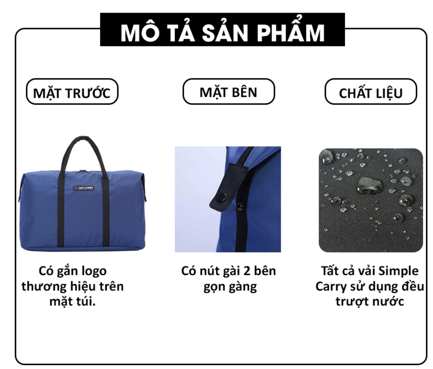 Túi Du Lịch Thể Thao SIMPLECARRY DUFFLE SD3