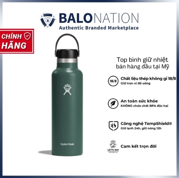 Bình giữ nhiệt Hydro Flask 21 Oz Standard Flex Cap có nắp xoay