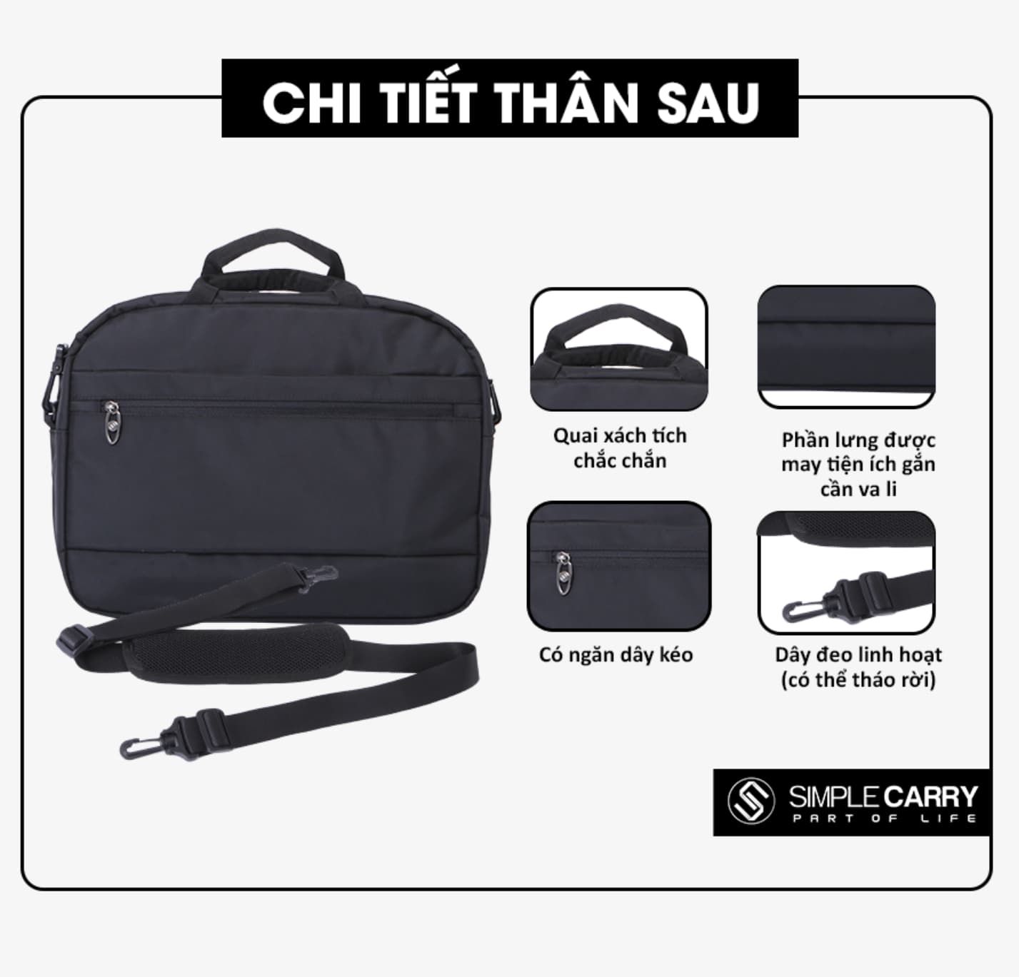 Cặp Laptop 15.6 inch SIMPLECARRY P MESSENGER