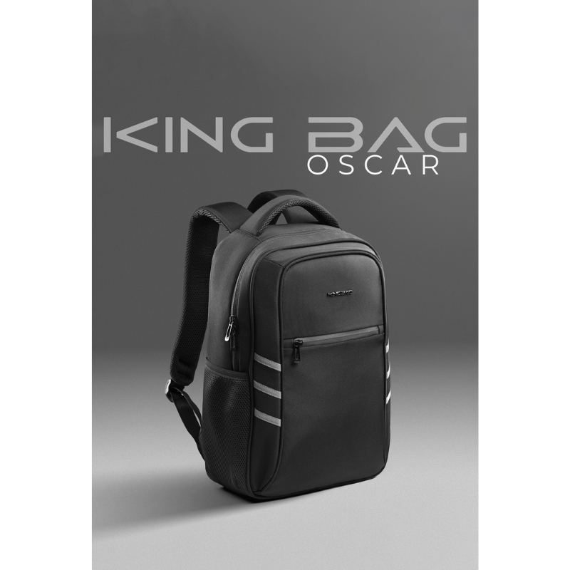 Balo laptop 15.6 inch KINGBAG Oscar vải trượt nước, dày dặn, gọn nhẹ, quai đeo thoáng khí, không mỏi vai