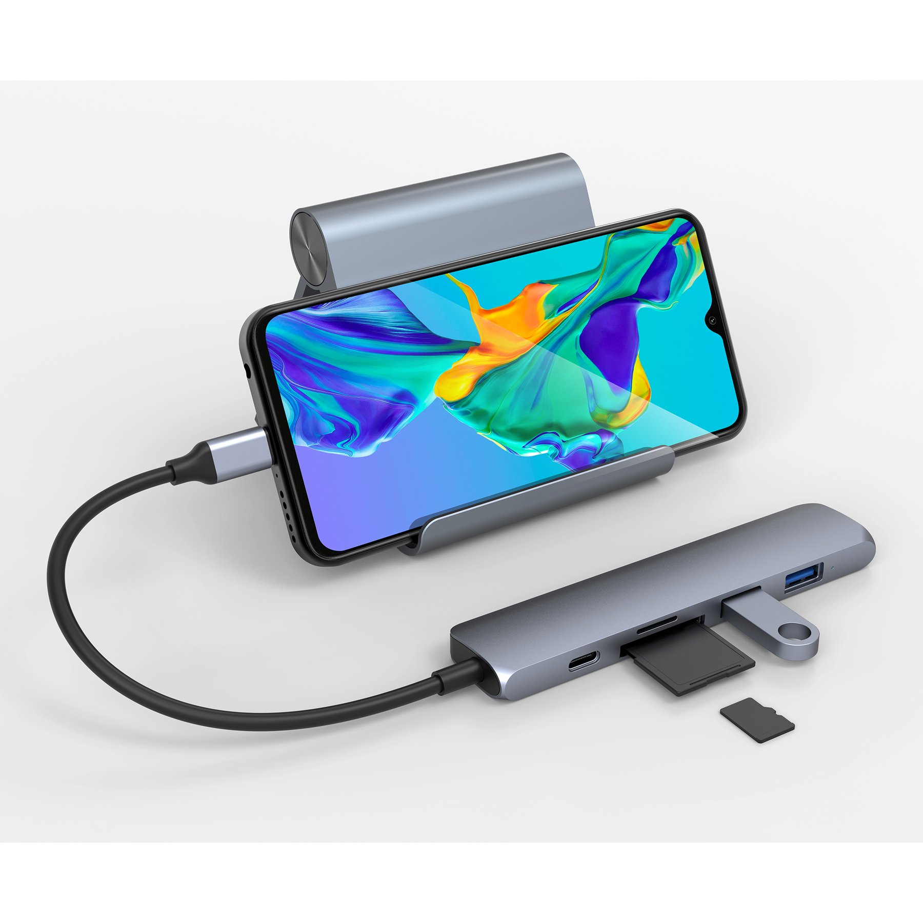 Cổng Chuyển HyperDrive Bar 6 in 1 USB-C Hub For MacBook, Surface, PC/Iphone 15 – HD22E