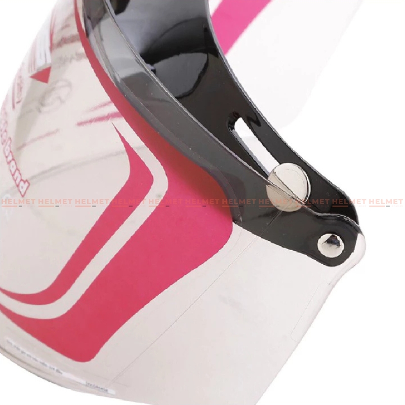 Kính bấm rời gắn mũ bảo hiểm GRS A7 - Kính 3 khuy cho MBH 1/2 3/4 đầu dễ tháo lắp, chắn gió mưa nắng bụi
