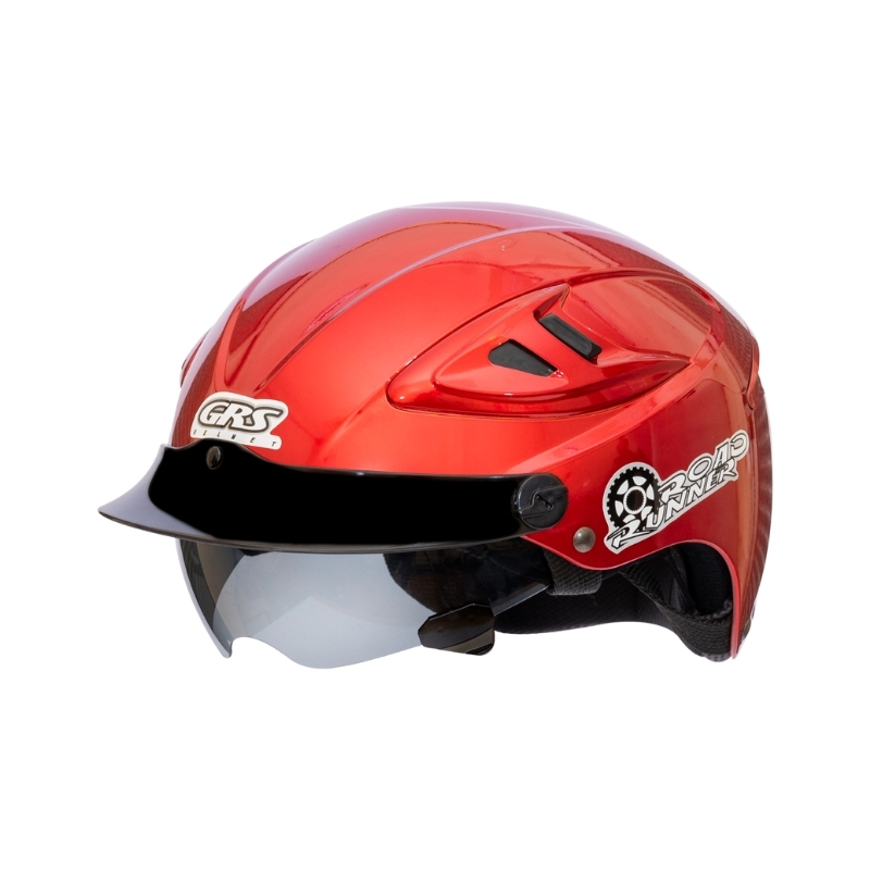 Mũ bảo hiểm 1/2 đầu kính âm GRS A966 - MBH nửa đầu 1 kính chắn gió, lòng nón sâu, lót tháo rời, chịu va đập