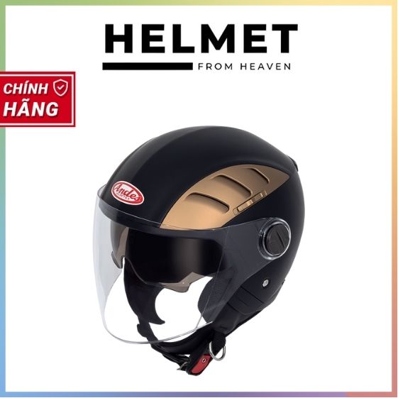 Mũ Bảo Hiểm Andes 3/4 Đầu Có 2 Kính 3S219C-Nhám