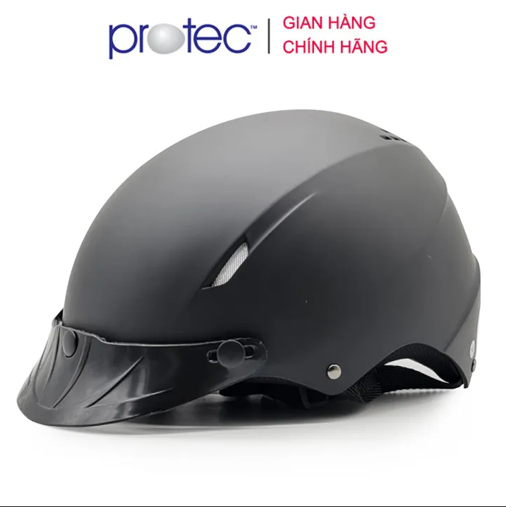 Mũ bảo hiểm nửa đầu không kính Protec VIC MH-001, thời trang, an toàn, chắc chắn, êm nhẹ