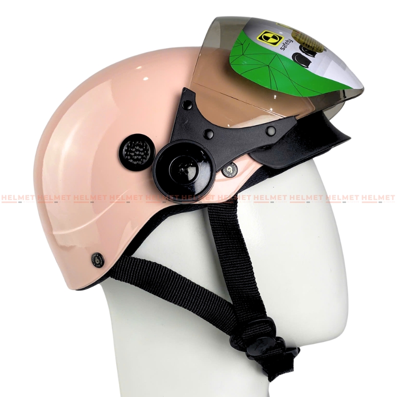 Mũ bảo hiểm 1/2 đầu có kính SOVAX S01K - MBH nửa đầu kính ngoài an toàn, gọn nhẹ, nhiều màu, che nắng gió