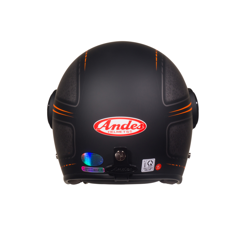 Mũ Bảo Hiểm Andes 3/4 đầu Có Kính 3S382H-Tem Nhám-K131