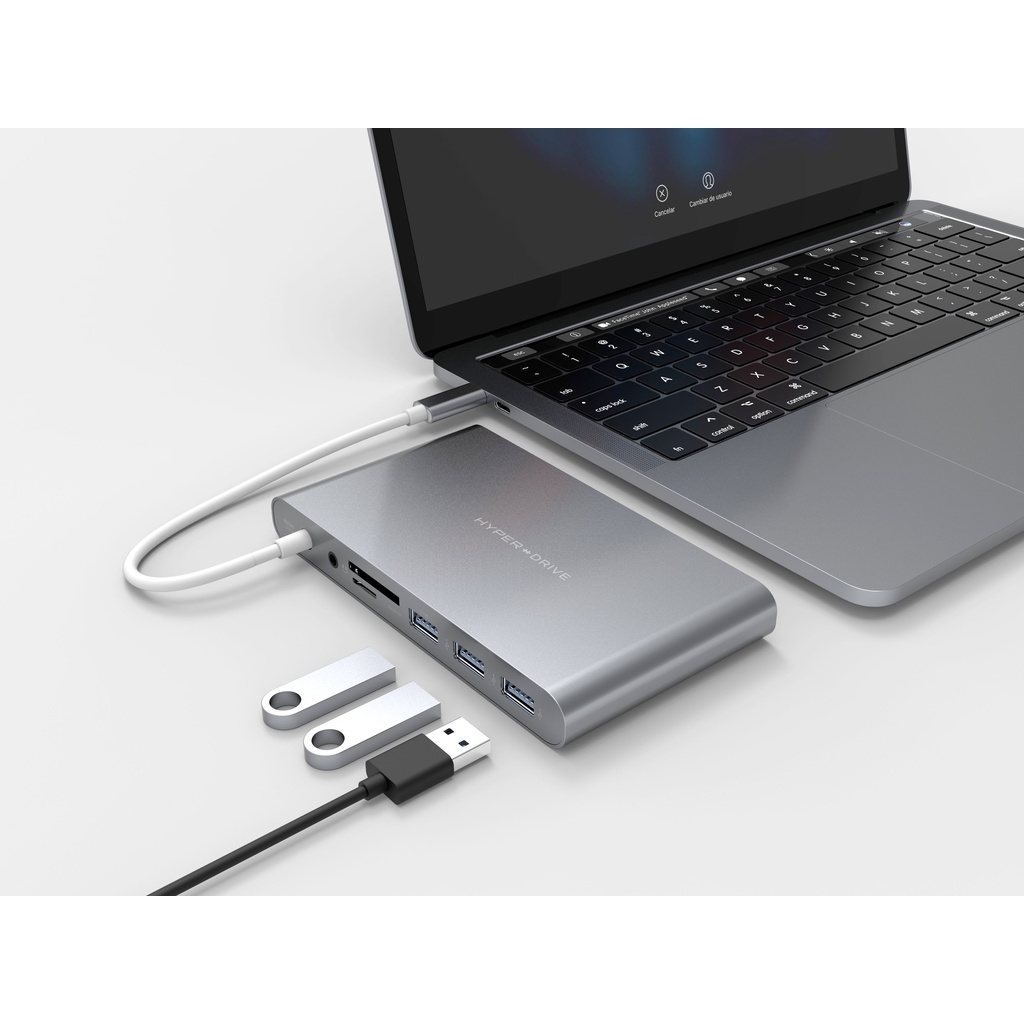 Cổng Chuyển Đổi HYPERDRIVE ULTIMATE 11 Cổng USB-C HUB Cho MacbookPro/Laptop/PC - GN30