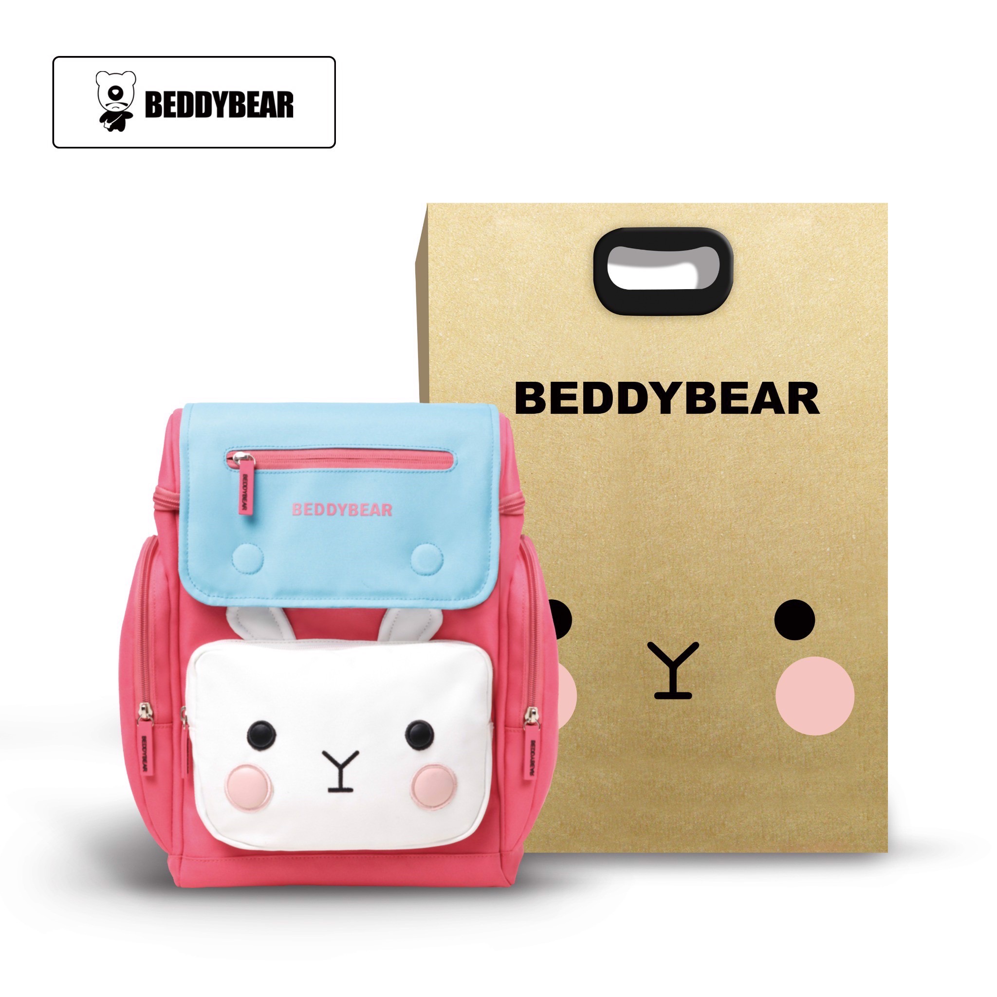 Balo Chống Gù BEDDYBEAR Cho Bé Gái Tiểu Học Thỏ Pipi Màu Hồng XS-HONG