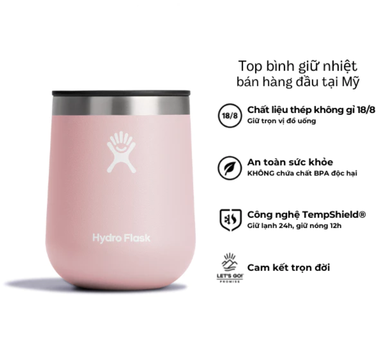 Cốc giữ nhiệt Hydro Flask 10 Oz Ceramic Tumbler có lớp lót sứ