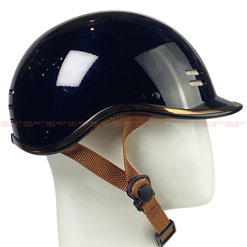 Mũ bảo hiểm cá heo 1/2 đầu SOVAX viền vàng - Gọn nhẹ, thoáng khí, MBH nửa đầu Hoằng Đạt thời trang