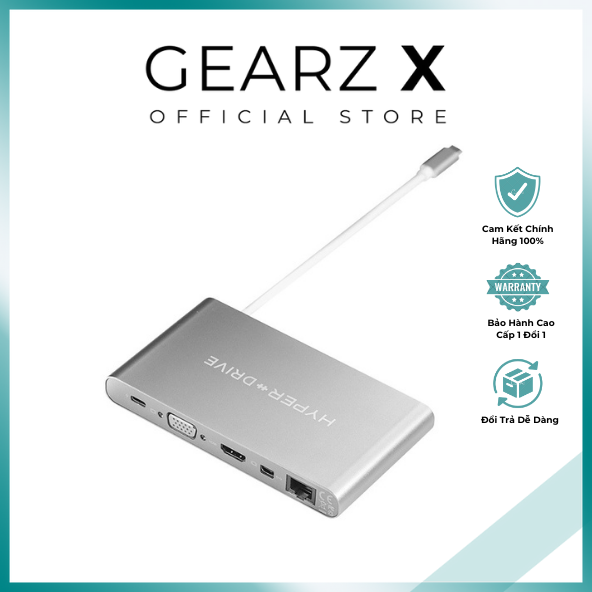 Cổng Chuyển Đổi HYPERDRIVE ULTIMATE 11 Cổng USB-C HUB Cho MacbookPro/Laptop/PC - GN30