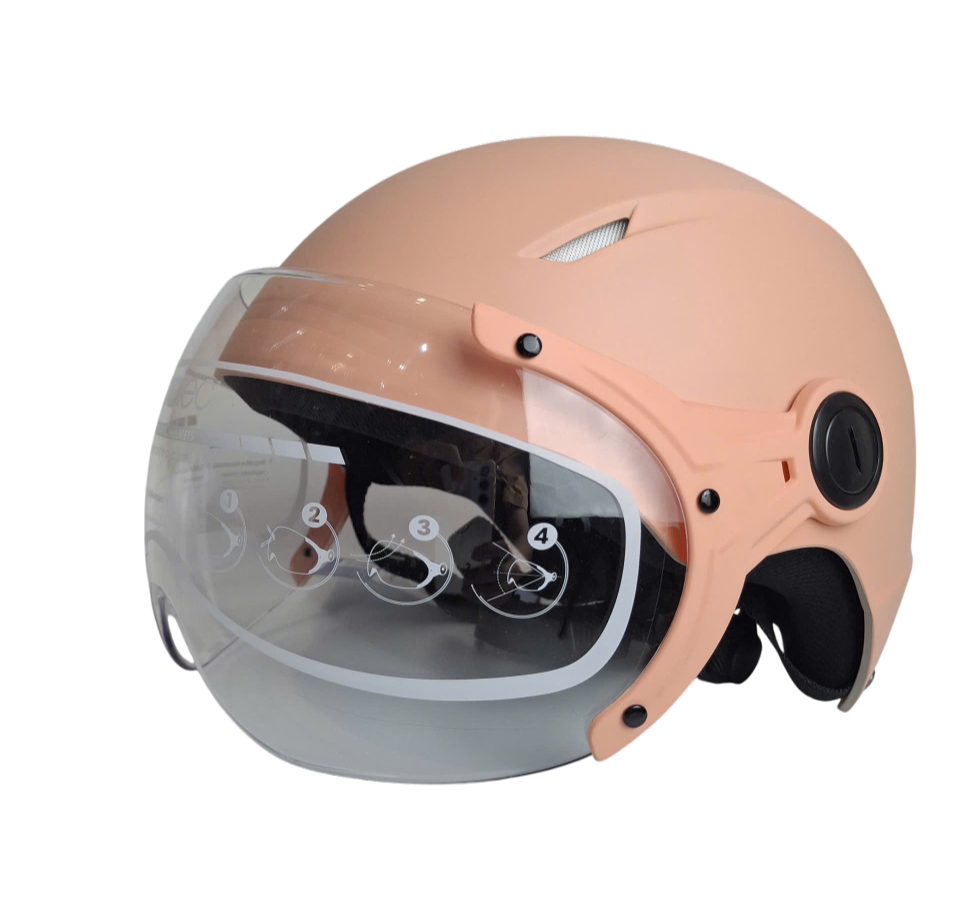 Mũ bảo hiểm 1/2 đầu Có Kính PROTEC VIC Độ che phủ sâu hơn