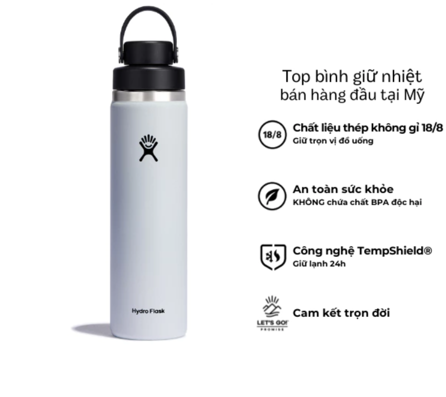Bình giữ nhiệt Hydro Flask 24 oz Wide Flex Chug Cap