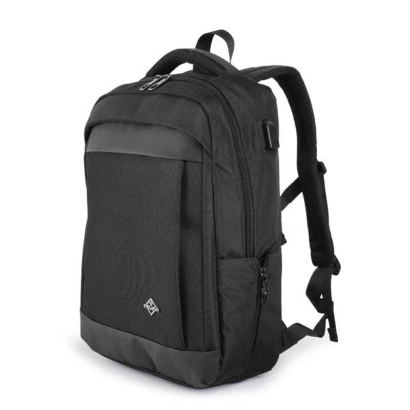 Balo laptop 15 inch MR VUI 1075 - Vải chống thấm, nhiều ngăn, có cổng USB, đai cài trợ lực, đai gài vali