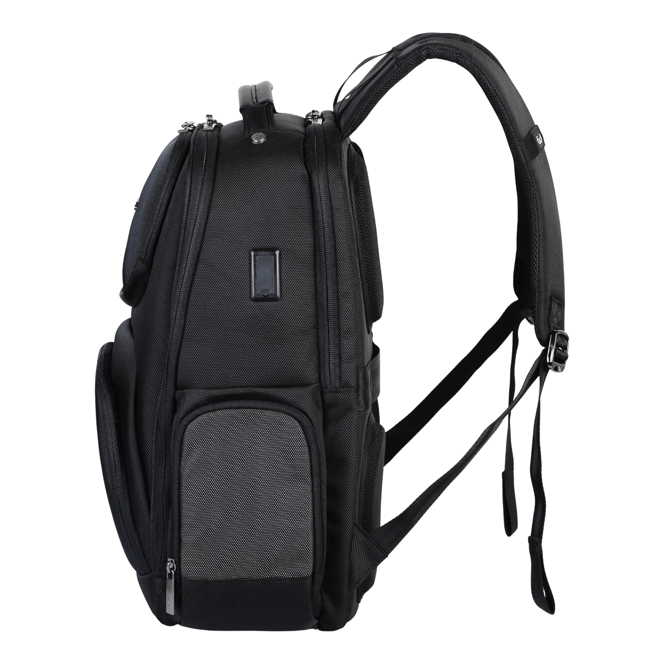 Balo doanh nhân laptop 15.6 inch SAKOS Impona mở rộng 90 độ có cổng sạc USB, tag tên, đai gài cần kéo vali