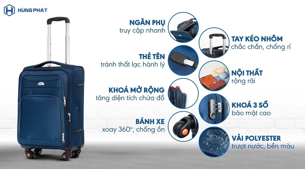 Vali Vải 28 inch HÙNG PHÁT 033