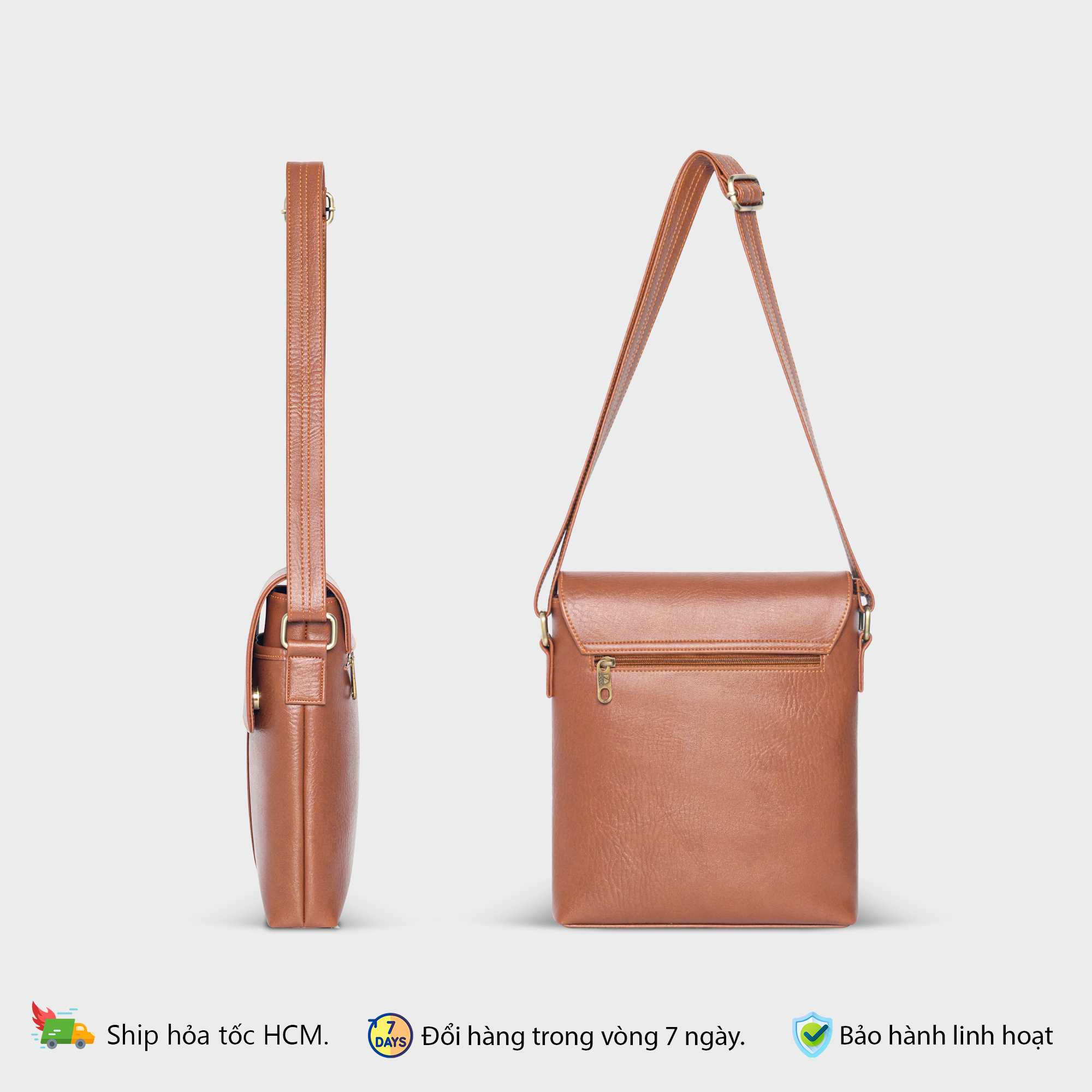 Túi đeo chéo da đựng iPad 11 inch cho nam FADODA FDC11
