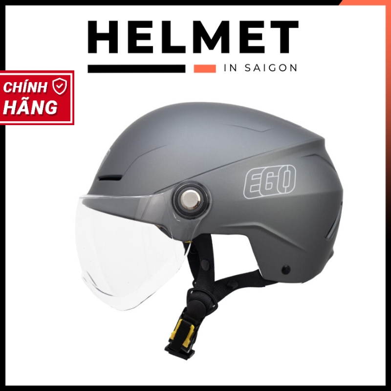 Mũ bảo hiểm 1/2 đầu EGO E-23 có kính vòng đầu lớn - MBH nửa đầu thoáng khí, an toàn, có núm điều chỉnh size