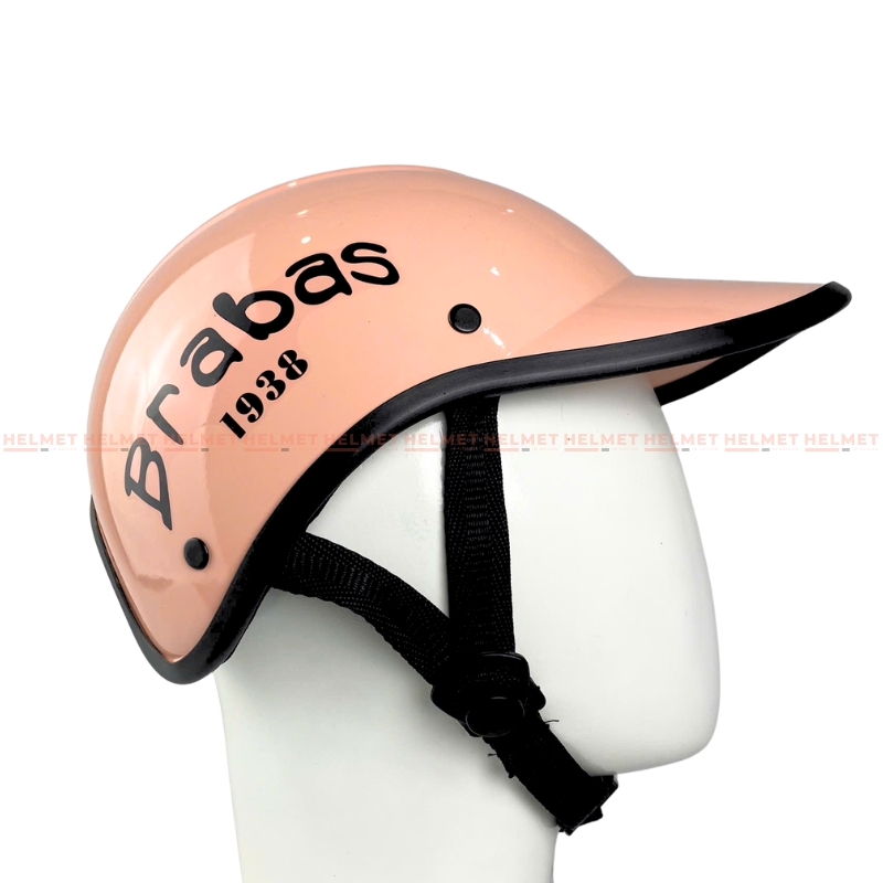 Mũ bảo hiểm lưỡi trai khoét đuôi 1/2 đầu LH Brabas 1938 - MBH kết nửa đầu nữ gọn nhẹ, năng động, che nắng