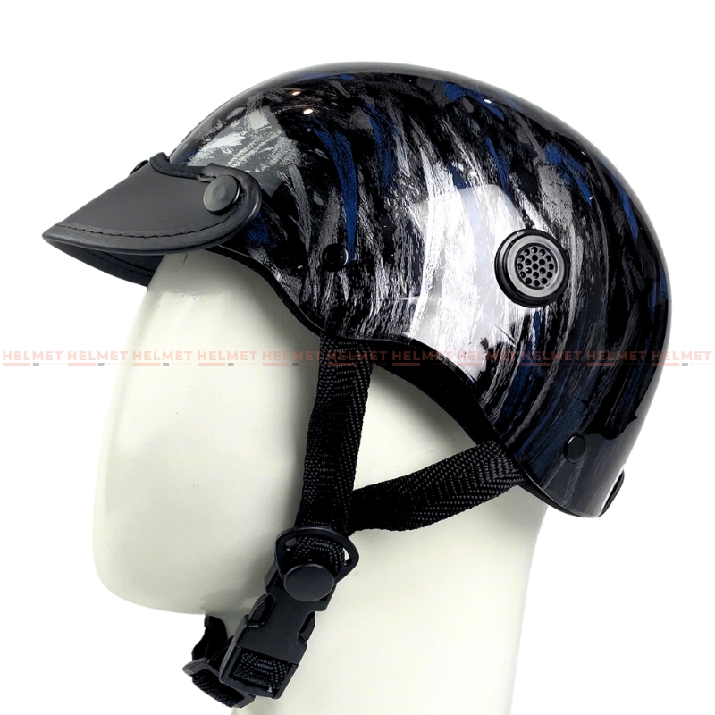 Mũ bảo hiểm 1/2 đầu mỏ da MINHO sơn nhúng brush splash - MBH nửa đầu nam nữ gọn nhẹ, thoáng khí, hiện đại