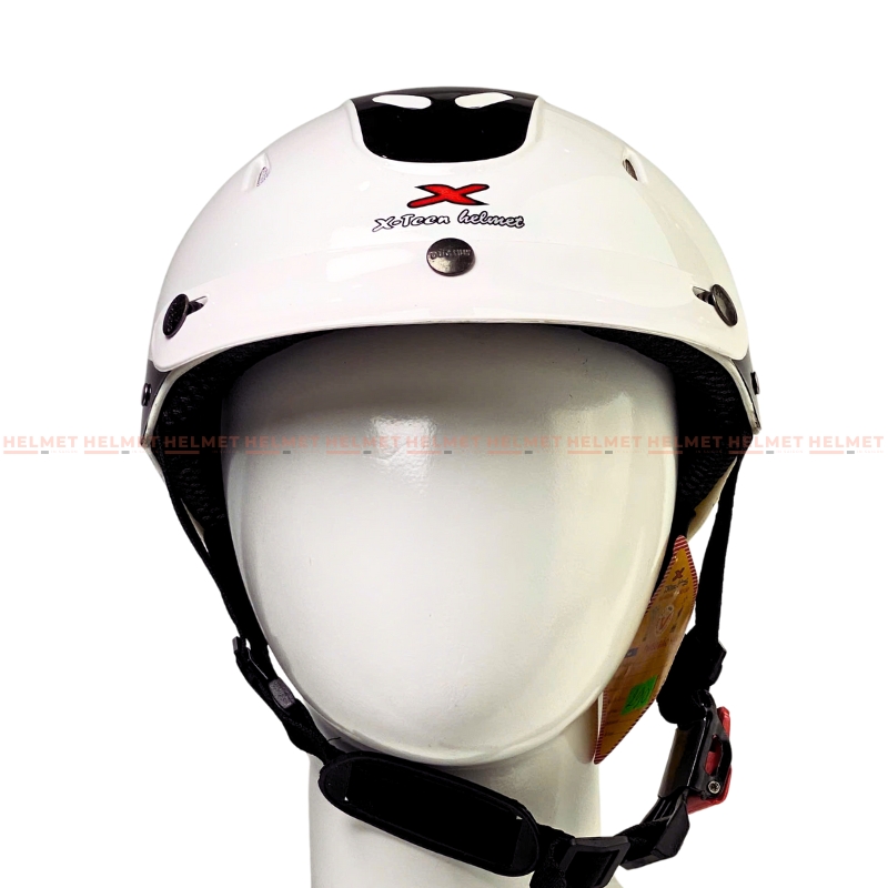 Mũ bảo hiểm 1/2 đầu ĐỨC HUY Xteen 308 size lớn - MBH nửa đầu có khe thông gió, chuẩn an toàn, chịu va đập