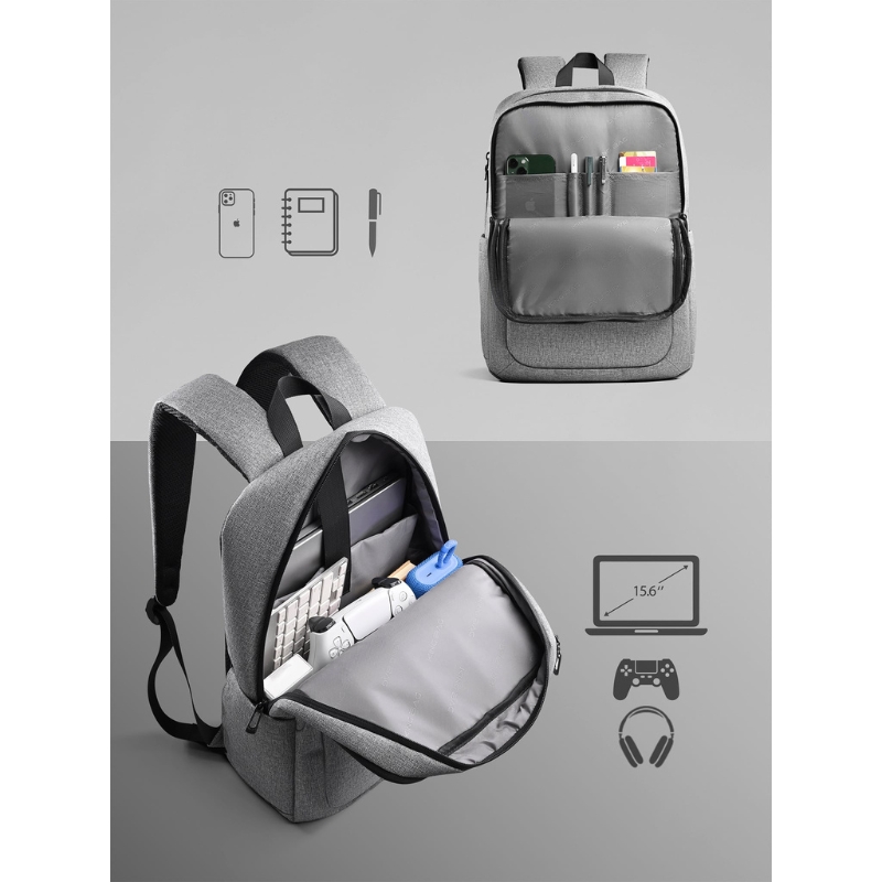 Balo laptop 15.6 inch KINGBAG Henry - Nhiều ngăn, dung tích 20L, gọn nhẹ, hiện đại, vải trượt nước cao cấp