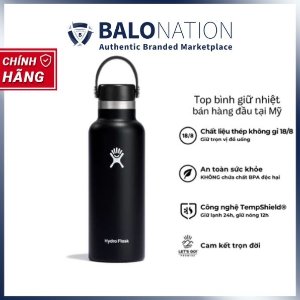 Bình giữ nhiệt Hydro Flask 18 Oz Standard Flex Cap có nắp xoay