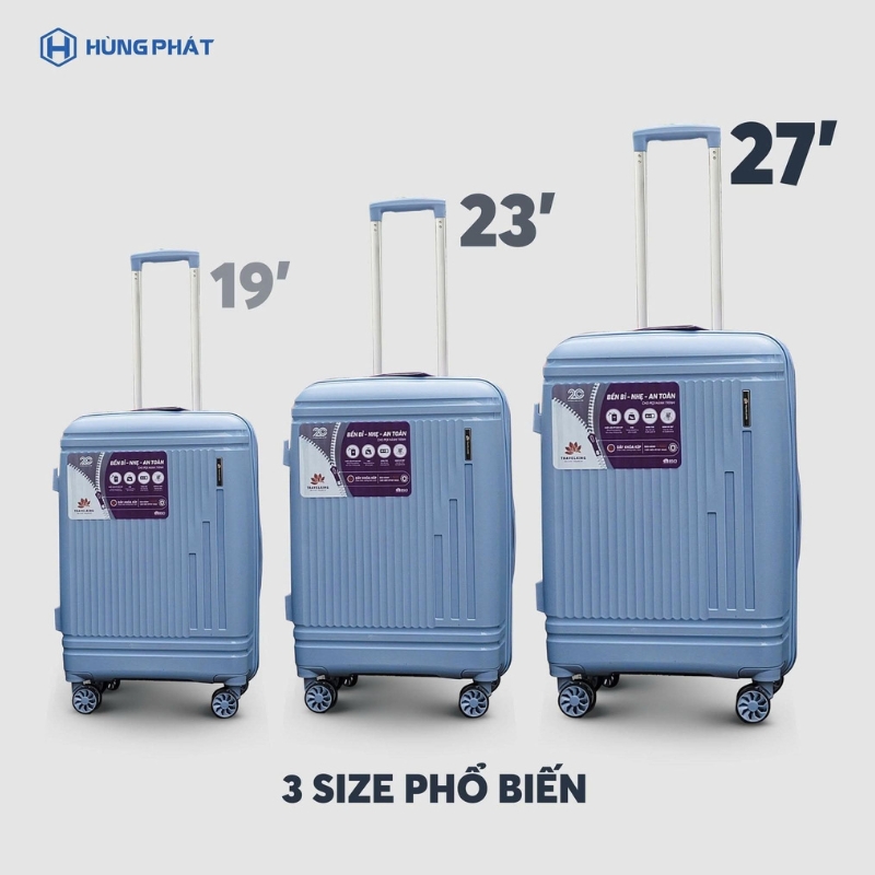 Vali kéo nhựa TRAVELKING 8802 size ký gửi 27 inch - Khóa chống rạch, nới rộng 25%, khóa số TSA, chống vỡ