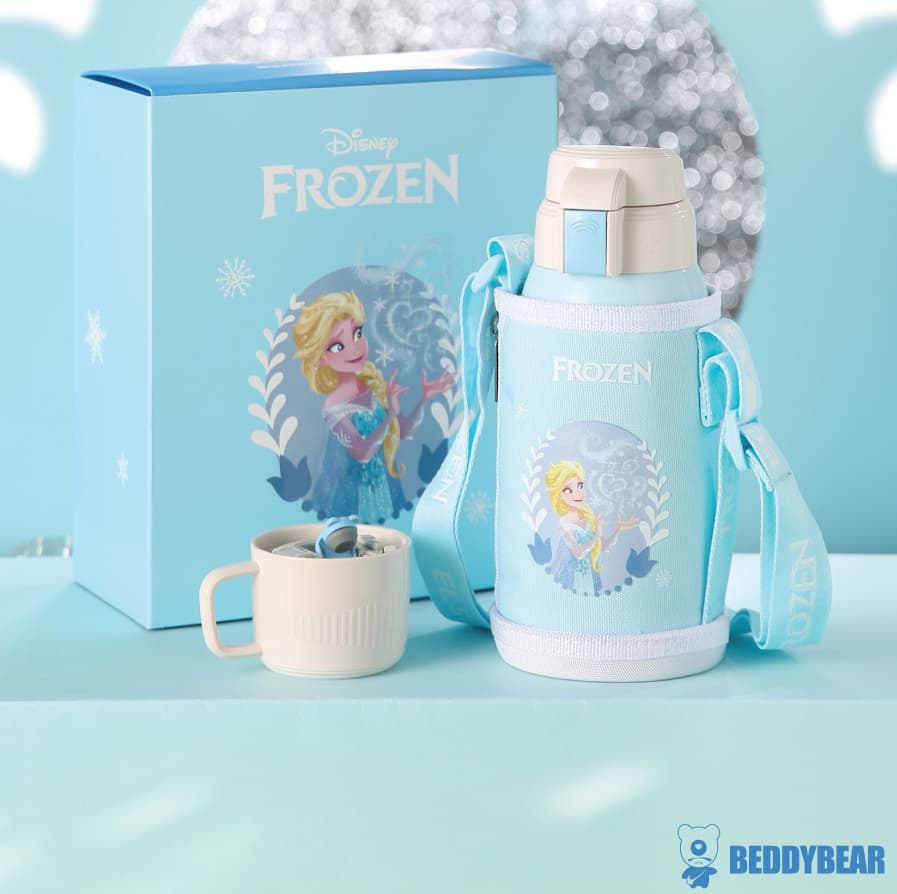 [CHÍNH HÃNG] Bình giữ nhiệt Trẻ em Công chúa dung tích 600 ml- 2 nắp thay thế BEDDYBEAR RT103 - tại Balonation.vn