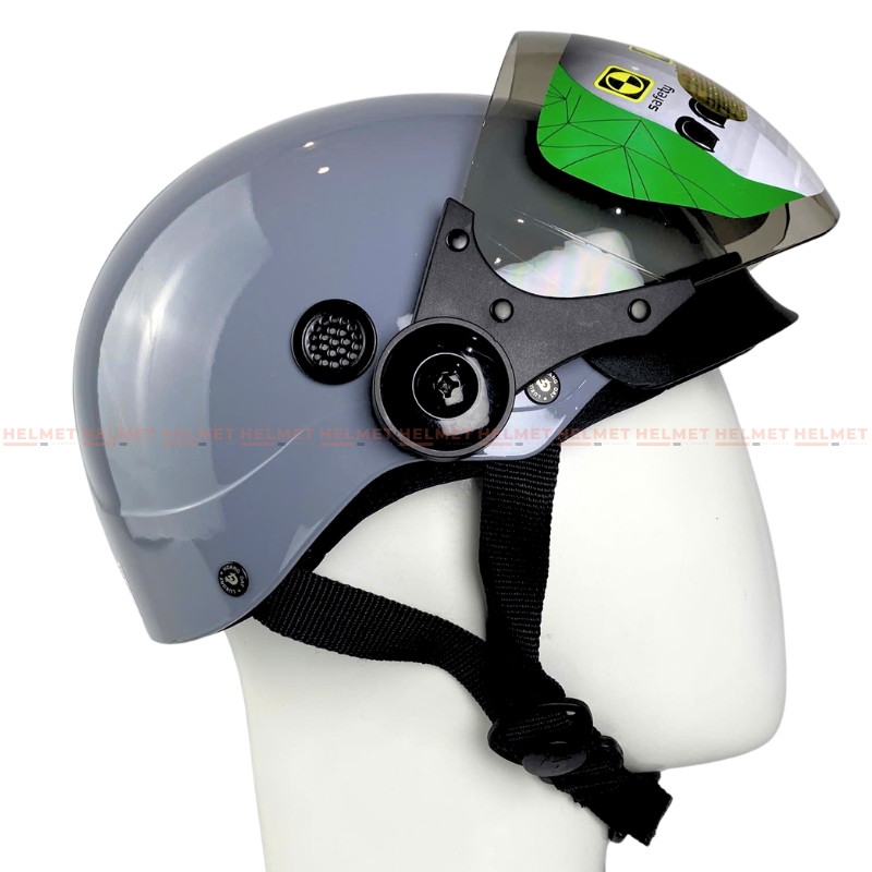 Mũ bảo hiểm 1/2 đầu có kính SOVAX S01K - MBH nửa đầu kính ngoài an toàn, gọn nhẹ, nhiều màu, che nắng gió