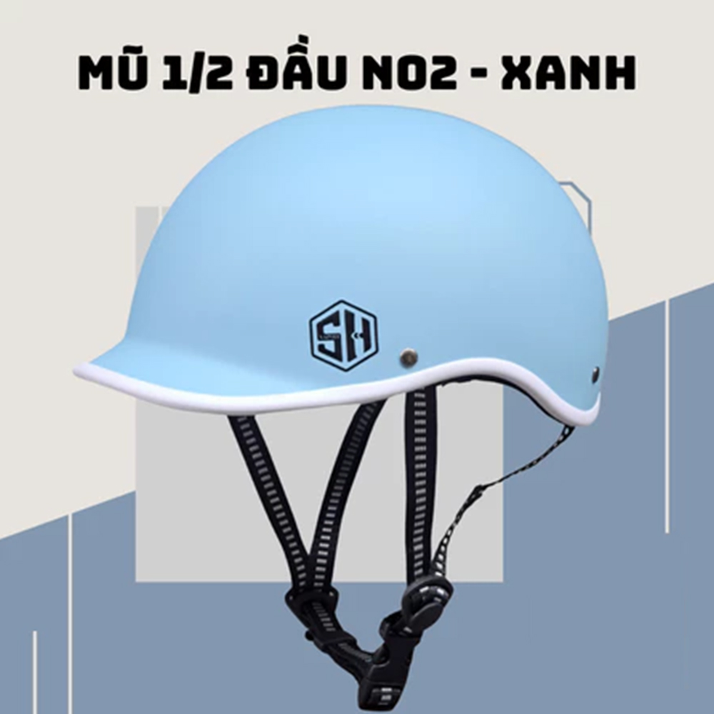 Mũ bảo hiểm 1/2 đầu Napoli N02 kiểu Nhật, Free Size cho vòng đầu 55-58cm - Hàng Chính Hãng