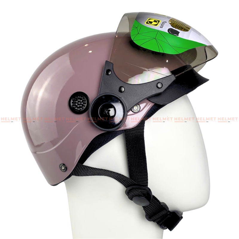 Mũ bảo hiểm 1/2 đầu có kính SOVAX S01K - MBH nửa đầu kính ngoài an toàn, gọn nhẹ, nhiều màu, che nắng gió