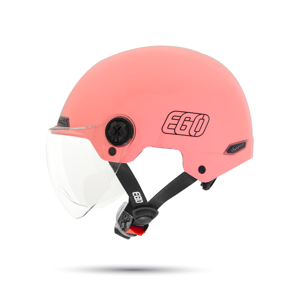 Mũ bảo hiểm 1/2 đầu EGO E-21 có kính - MBH nửa đầu an toàn, có khe thông gió, núm tăng chỉnh size linh hoạt