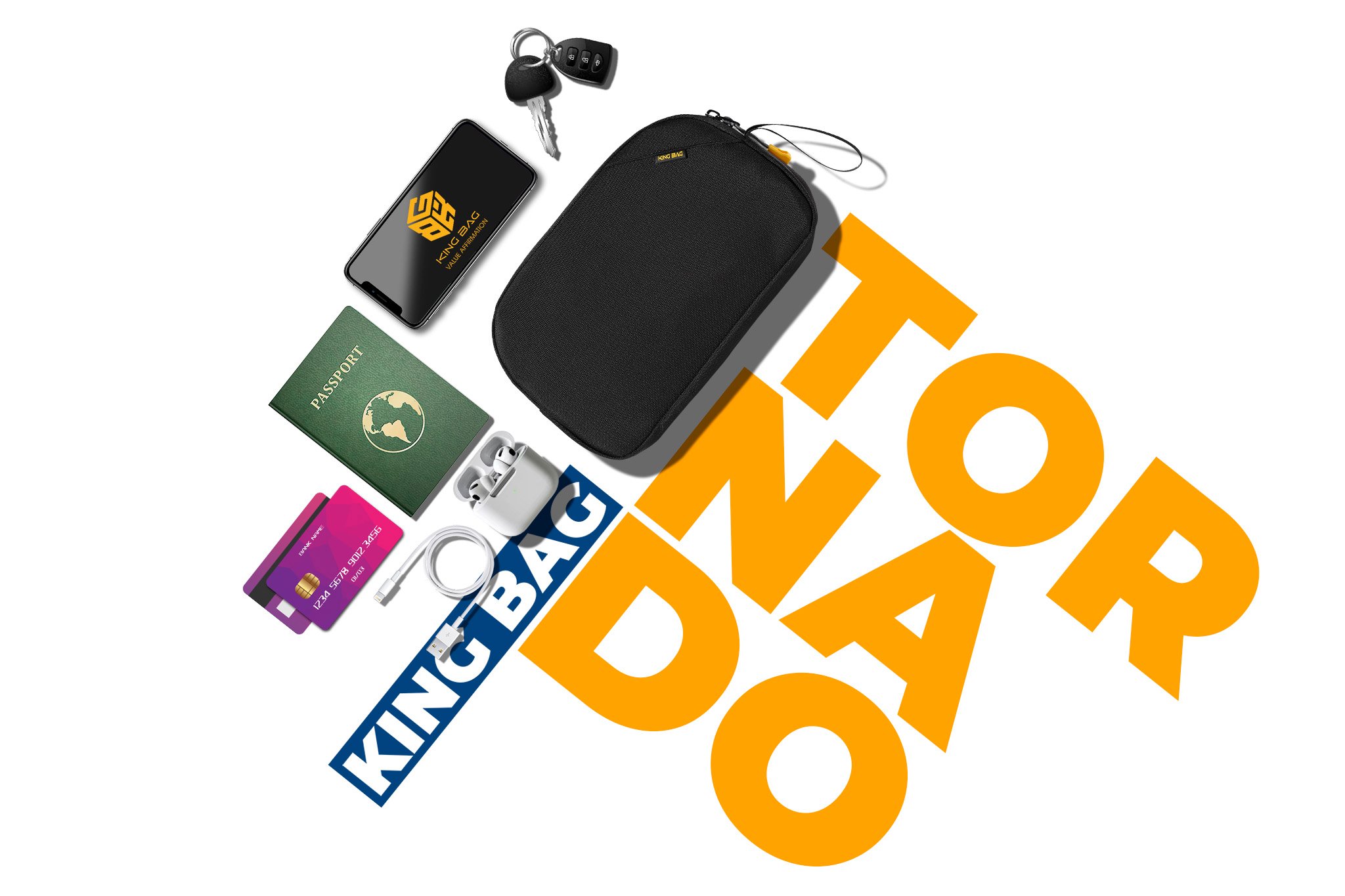 KINGBAG TORNADO - Túi tiện ích nhỏ gọn, mỏng nhẹ - BH Dài Hạn
