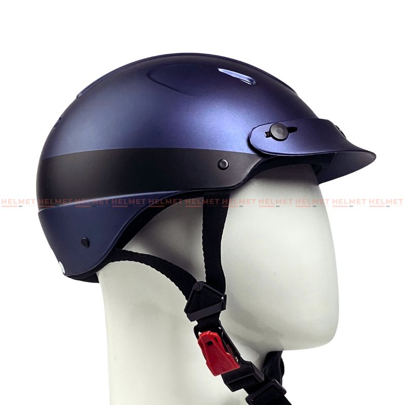 Mũ bảo hiểm 1/2 đầu ĐỨC HUY Xteen 308 size lớn - MBH nửa đầu có khe thông gió, chuẩn an toàn, chịu va đập