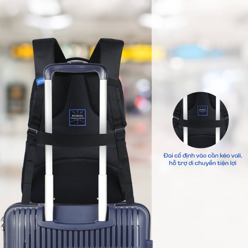 Balo laptop 15.6 inch STARGO Gratis thanh lịch, siêu nhẹ, chất liệu trượt nước, thoáng khí, chắc chắn