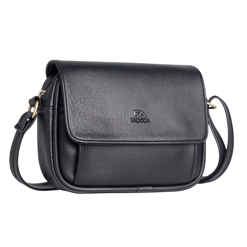 Túi đeo chéo da FADODA FN22 nhỏ gọn, nhiều ngăn - Vintage, chống thấm nước, không bong tróc