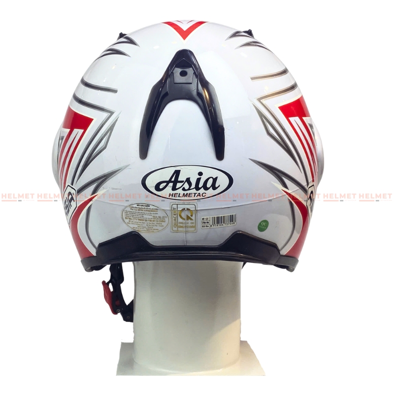 Mũ bảo hiểm 3/4 đầu có kính ASIA MT121 tem thể thao - MBH mô tô phượt 1 kính dày êm, chắc chắn, an toàn