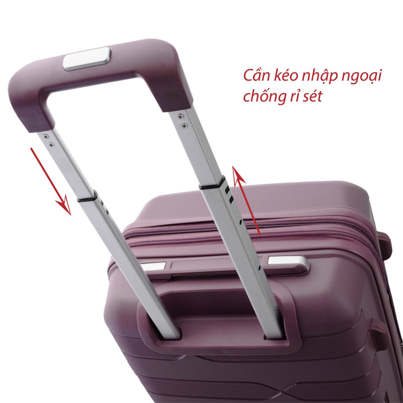Vali Kéo Nhựa PP MR VUI 211 Xách Tay 20 Inch Gọn Nhẹ, Thời Trang