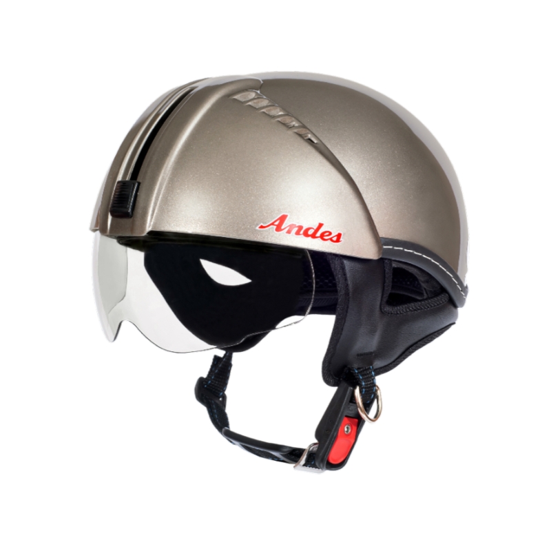 Mũ bảo hiểm 1/2 đầu kính âm ANDES 3S181 - MBH nửa đầu giấu kính chuẩn an toàn, chịu va đập