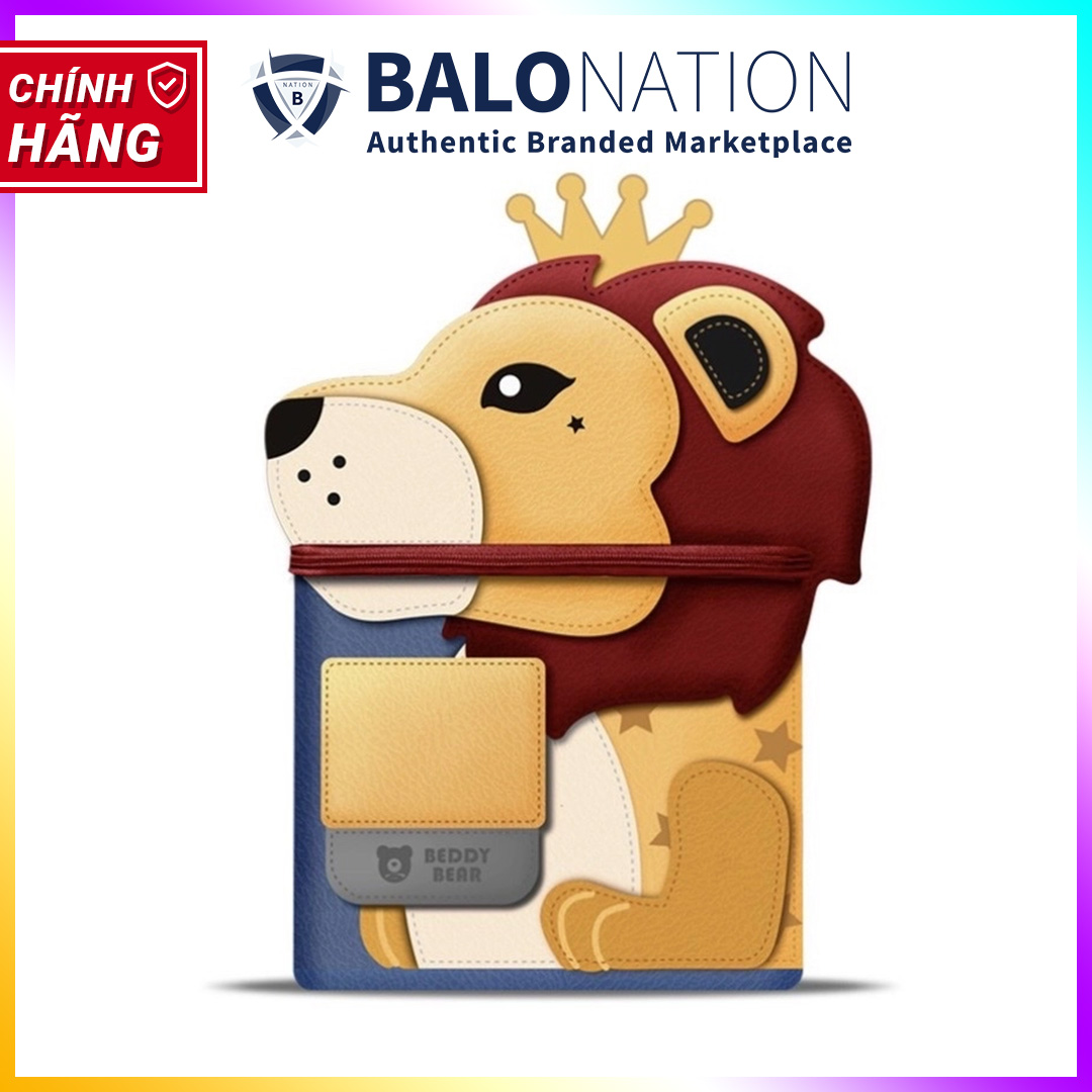 Balo Chống Gù Học Sinh Tiểu Học BEDDYBEAR Cho Bé Họa Tiết Sư Tử BJX-MQ-SUTU