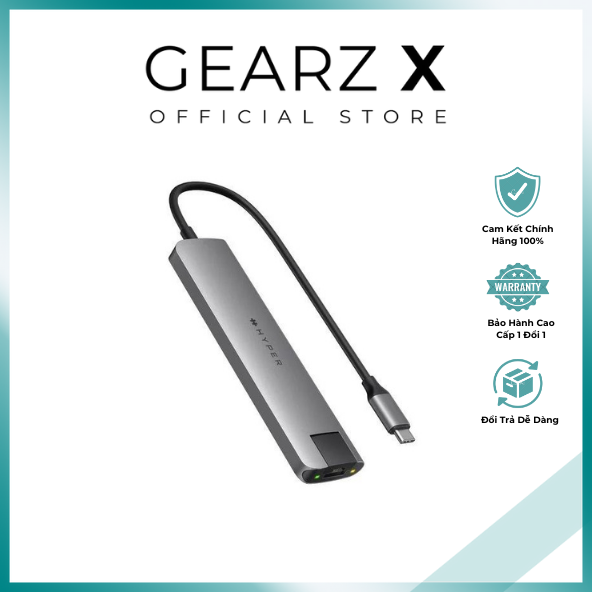 Cổng Chuyển Đổi HYPERDRIVE 7-In-1 USB-C HUB Cho Macbook/Laptop/PC - HD22H