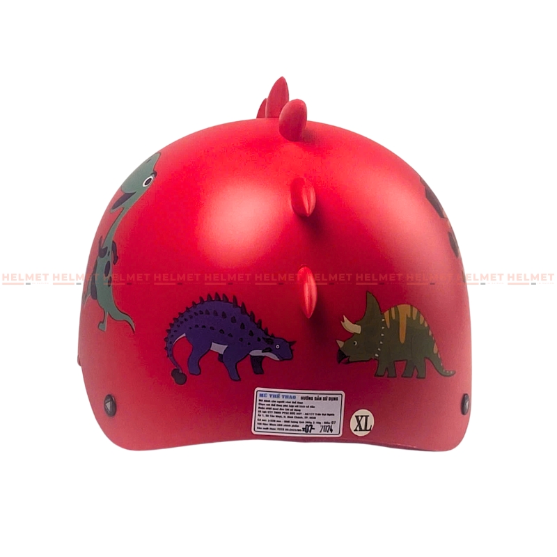 Mũ bảo hiểm trẻ em 1/2 đầu ĐỨC HUY 008 Khủng Long chuẩn an toàn - MBH nửa đầu đáng yêu cứng cáp, thời trang