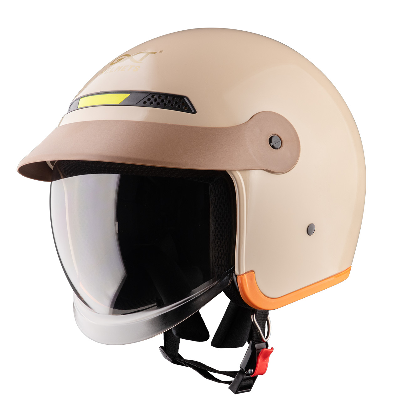 Mũ bảo hiểm 3/4 đầu GXT 139 kính âm - MBH chuẩn an toàn, tích hợp dải phản quang, phong cách retro, cá tính