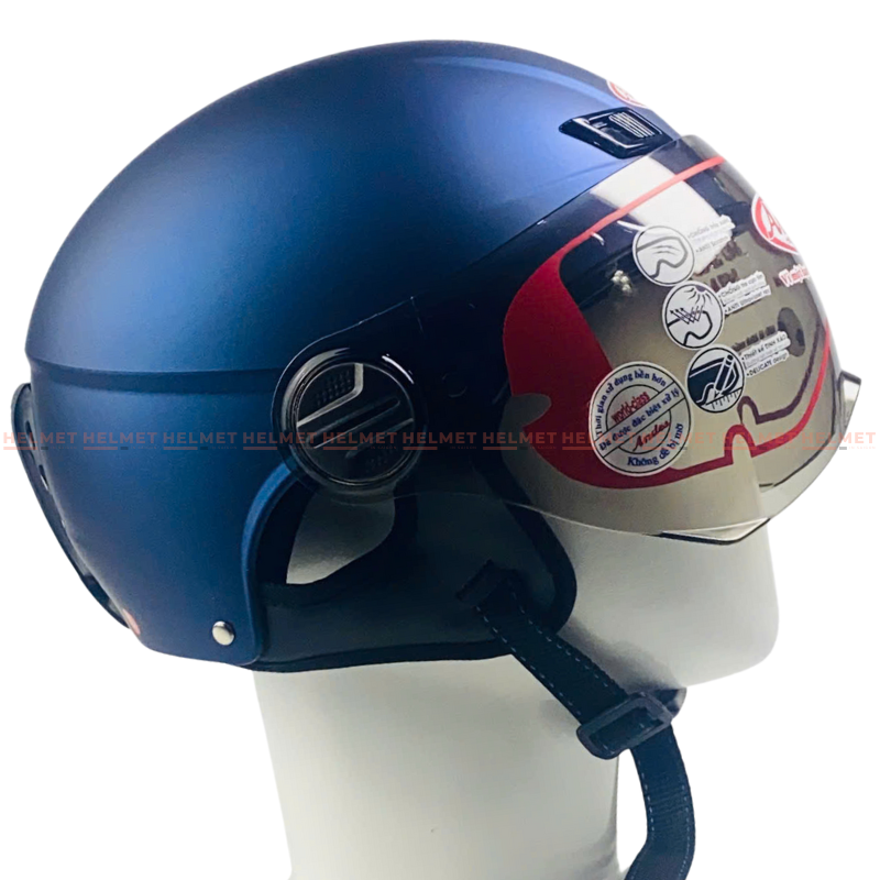 Mũ Bảo Hiểm Nửa Đầu Có Kính (Mới) Andes 3S109KM-Nhám